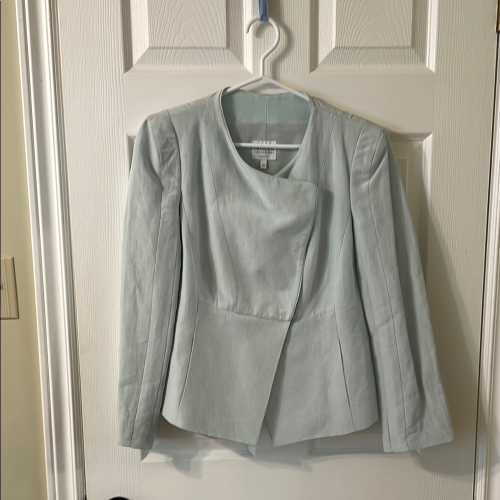 Armani Collezioni Seafoam Blue Blazer Structured Jacket
